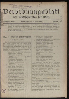 Verordnungsblatt des Stadtschulrates für Wien