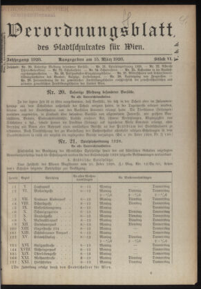 Verordnungsblatt des Stadtschulrates für Wien