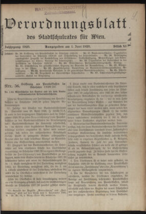 Verordnungsblatt des Stadtschulrates für Wien 19280601 Seite: 1