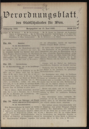 Verordnungsblatt des Stadtschulrates für Wien 19280615 Seite: 1