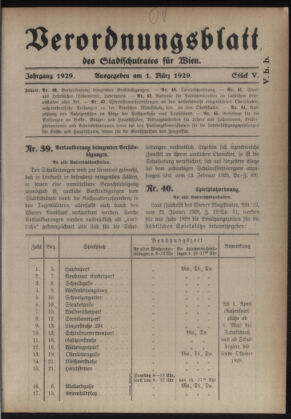 Verordnungsblatt des Stadtschulrates für Wien 19290301 Seite: 1