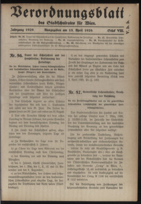 Verordnungsblatt des Stadtschulrates für Wien 19290415 Seite: 1