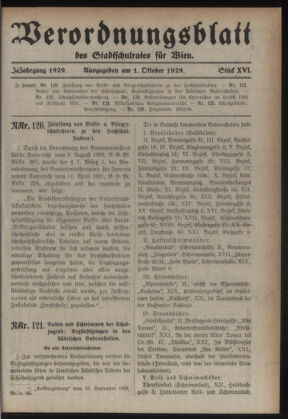 Verordnungsblatt des Stadtschulrates für Wien 19291001 Seite: 1