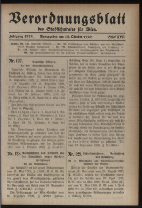 Verordnungsblatt des Stadtschulrates für Wien 19291015 Seite: 1