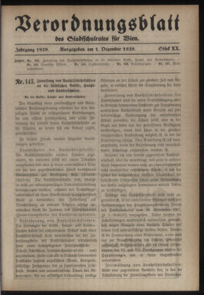 Verordnungsblatt des Stadtschulrates für Wien 19291201 Seite: 1