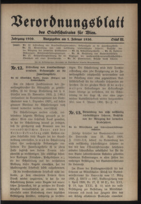 Verordnungsblatt des Stadtschulrates für Wien 19300201 Seite: 1