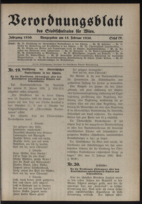 Verordnungsblatt des Stadtschulrates für Wien 19300215 Seite: 1