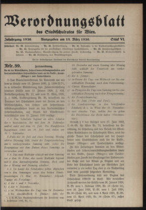 Verordnungsblatt des Stadtschulrates für Wien 19300315 Seite: 1