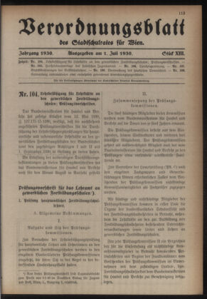 Verordnungsblatt des Stadtschulrates für Wien 19300701 Seite: 1