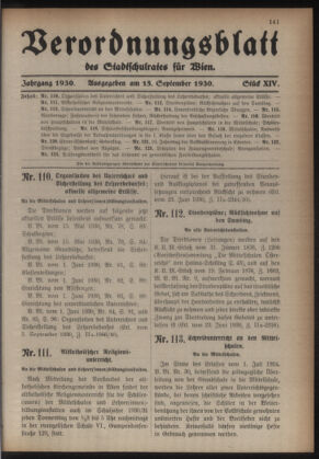 Verordnungsblatt des Stadtschulrates für Wien 19300915 Seite: 1