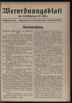 Verordnungsblatt des Stadtschulrates für Wien