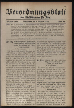 Verordnungsblatt des Stadtschulrates für Wien 19301001 Seite: 1