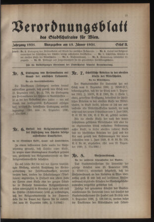 Verordnungsblatt des Stadtschulrates für Wien 19310115 Seite: 1