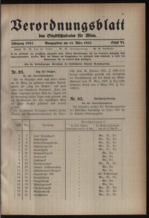 Verordnungsblatt des Stadtschulrates für Wien 19310315 Seite: 1