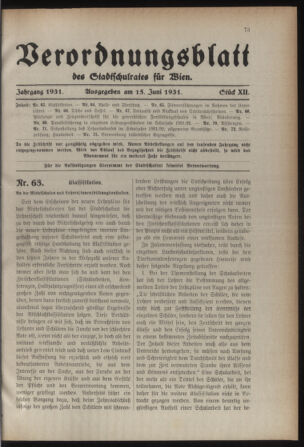 Verordnungsblatt des Stadtschulrates für Wien 19310615 Seite: 1