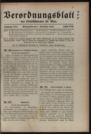 Verordnungsblatt des Stadtschulrates für Wien 19311101 Seite: 1