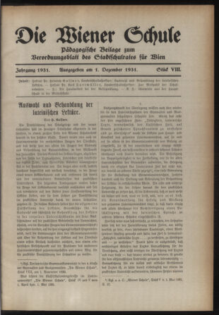 Verordnungsblatt des Stadtschulrates für Wien 19311201 Seite: 13