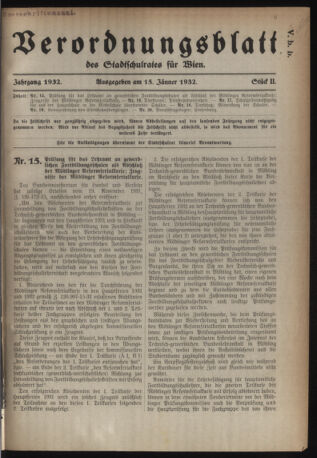 Verordnungsblatt des Stadtschulrates für Wien 19320115 Seite: 1