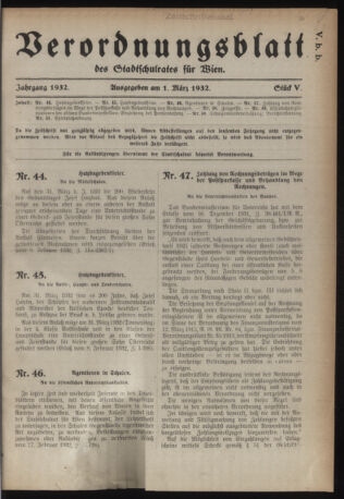 Verordnungsblatt des Stadtschulrates für Wien 19320301 Seite: 1