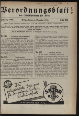 Verordnungsblatt des Stadtschulrates für Wien 19321201 Seite: 1