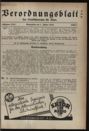 Verordnungsblatt des Stadtschulrates für Wien 19330101 Seite: 1