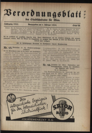 Verordnungsblatt des Stadtschulrates für Wien 19330201 Seite: 1