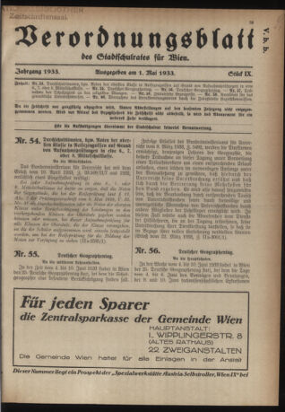 Verordnungsblatt des Stadtschulrates für Wien 19330501 Seite: 1