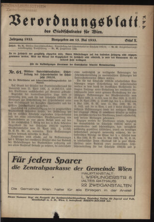 Verordnungsblatt des Stadtschulrates für Wien 19330515 Seite: 1