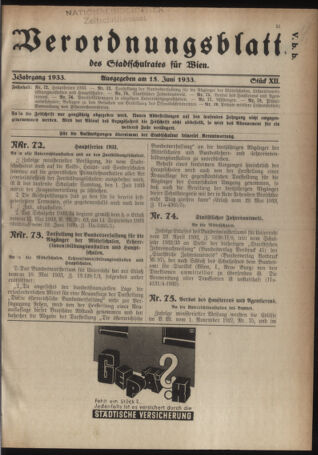 Verordnungsblatt des Stadtschulrates für Wien 19330615 Seite: 1