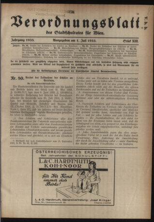 Verordnungsblatt des Stadtschulrates für Wien 19330701 Seite: 1