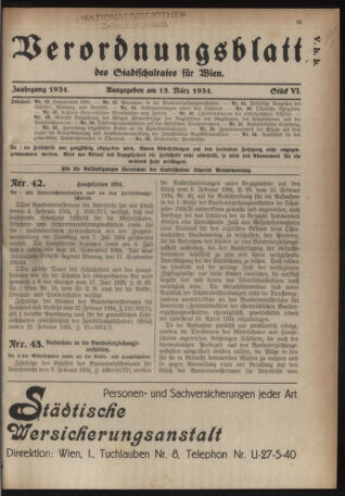 Verordnungsblatt des Stadtschulrates für Wien 19340315 Seite: 1