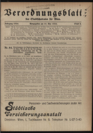 Verordnungsblatt des Stadtschulrates für Wien 19340515 Seite: 1