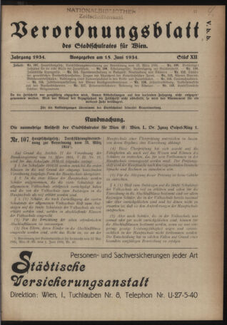 Verordnungsblatt des Stadtschulrates für Wien