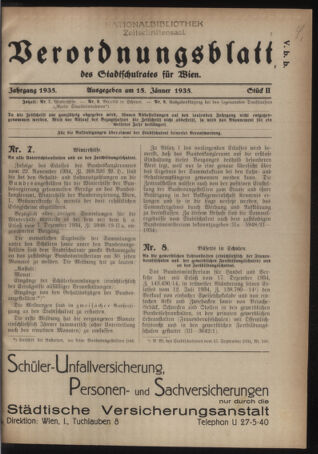 Verordnungsblatt des Stadtschulrates für Wien 19350115 Seite: 1