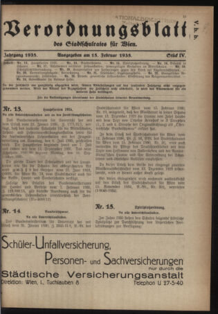 Verordnungsblatt des Stadtschulrates für Wien 19350215 Seite: 1