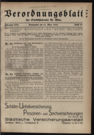 Verordnungsblatt des Stadtschulrates für Wien 19350315 Seite: 1