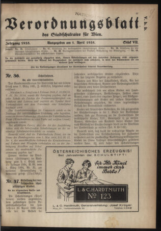 Verordnungsblatt des Stadtschulrates für Wien 19350401 Seite: 1