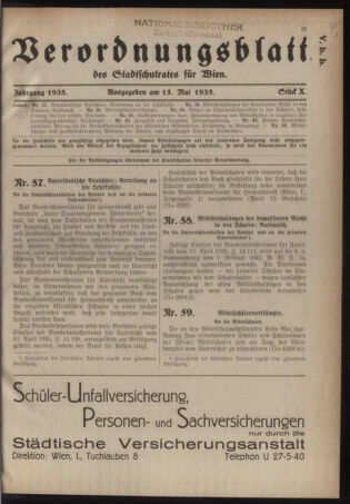 Verordnungsblatt des Stadtschulrates für Wien 19350515 Seite: 1