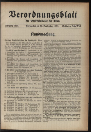 Verordnungsblatt des Stadtschulrates für Wien