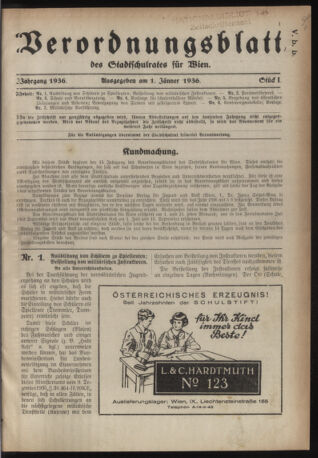 Verordnungsblatt des Stadtschulrates für Wien 19360101 Seite: 1