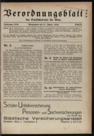 Verordnungsblatt des Stadtschulrates für Wien 19360115 Seite: 1