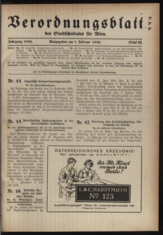 Verordnungsblatt des Stadtschulrates für Wien 19360201 Seite: 1