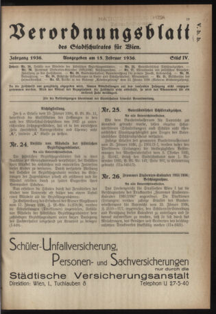 Verordnungsblatt des Stadtschulrates für Wien 19360215 Seite: 1