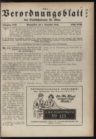 Verordnungsblatt des Stadtschulrates für Wien 19361101 Seite: 1