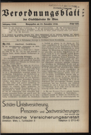 Verordnungsblatt des Stadtschulrates für Wien 19361115 Seite: 1