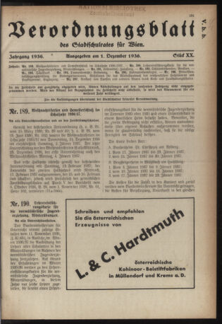 Verordnungsblatt des Stadtschulrates für Wien 19361201 Seite: 1