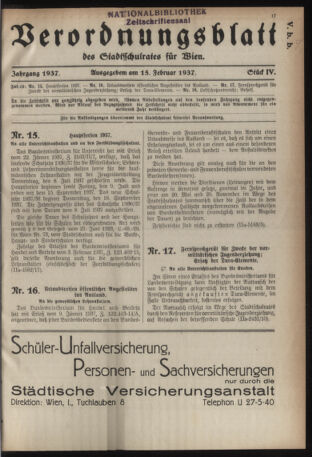 Verordnungsblatt des Stadtschulrates für Wien 19370215 Seite: 1