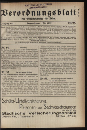 Verordnungsblatt des Stadtschulrates für Wien