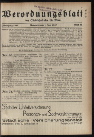 Verordnungsblatt des Stadtschulrates für Wien 19370601 Seite: 1