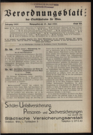 Verordnungsblatt des Stadtschulrates für Wien 19370615 Seite: 1